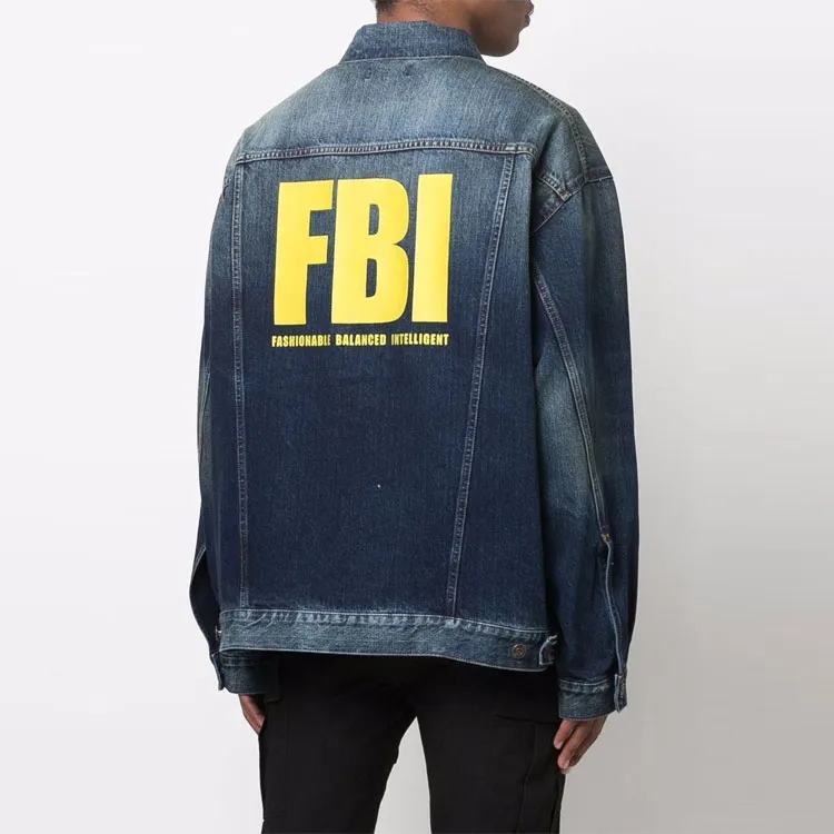 Balenciaga SS22 Denim Jacket Men's Blue-6