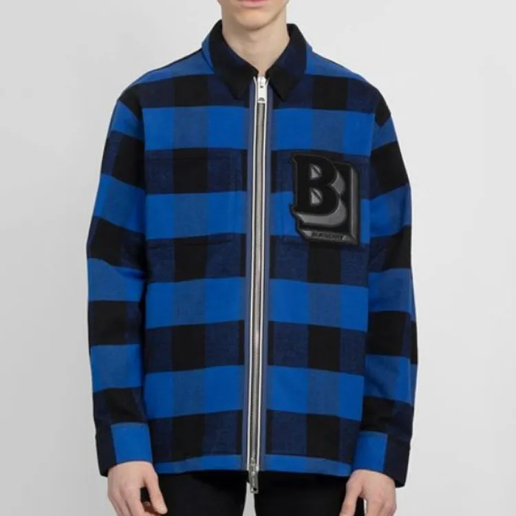 Burberry SS22 Shirt Men's Ocean Blue Color 80501361-6