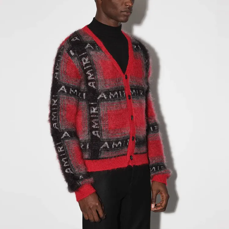 AMIRI Shadow Plaid Cardigan-1