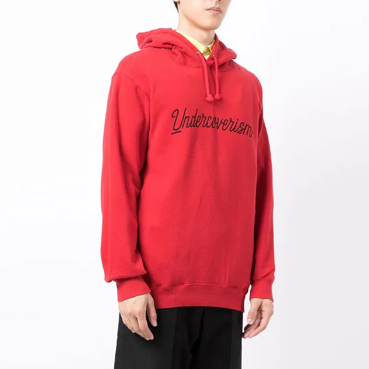 UNDERCOVER Cursive Logo print Hoodie-3