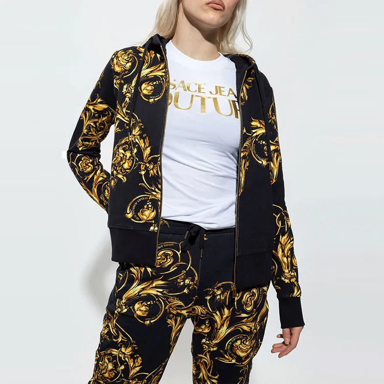 VERSACE JEANS COUTURE Barocco Printed Zipped Hoodie-3