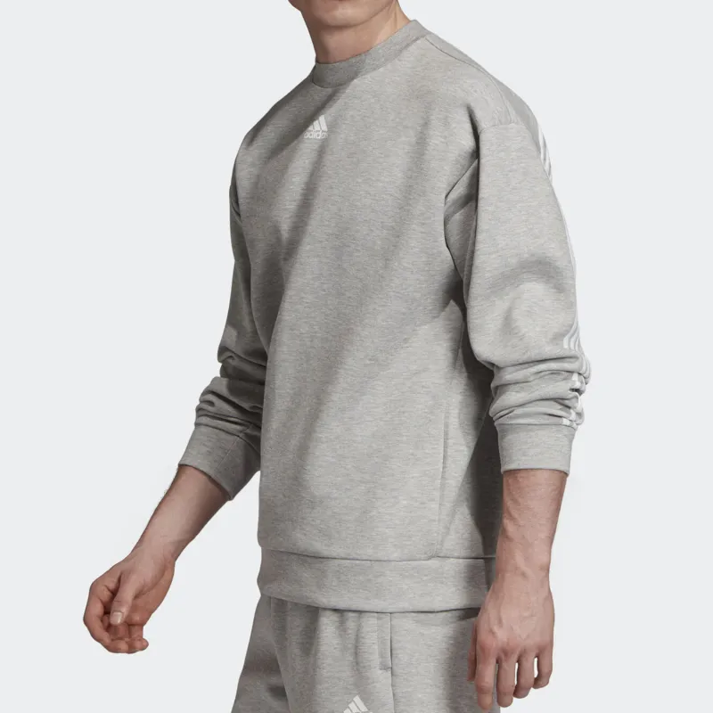 Adidas Sweatshirt Men's Medium Heather Gray-4