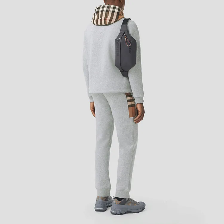 Burberry Jogger With Check Side Panels-4