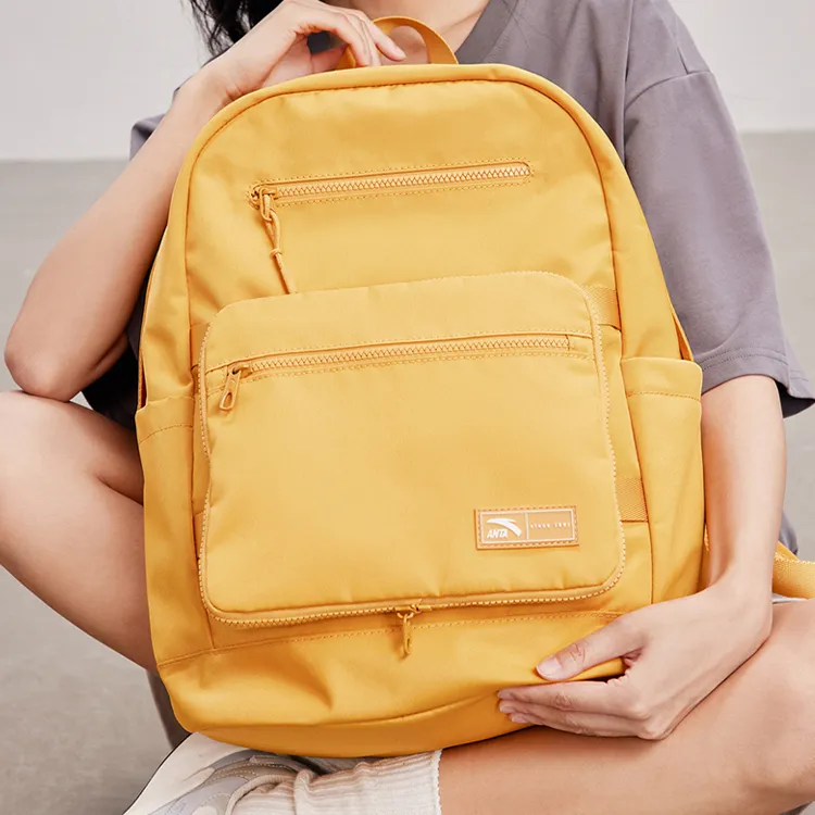 Anta Life Collection Canvas Backpack Regular Unisex Beeswax Yellow-6