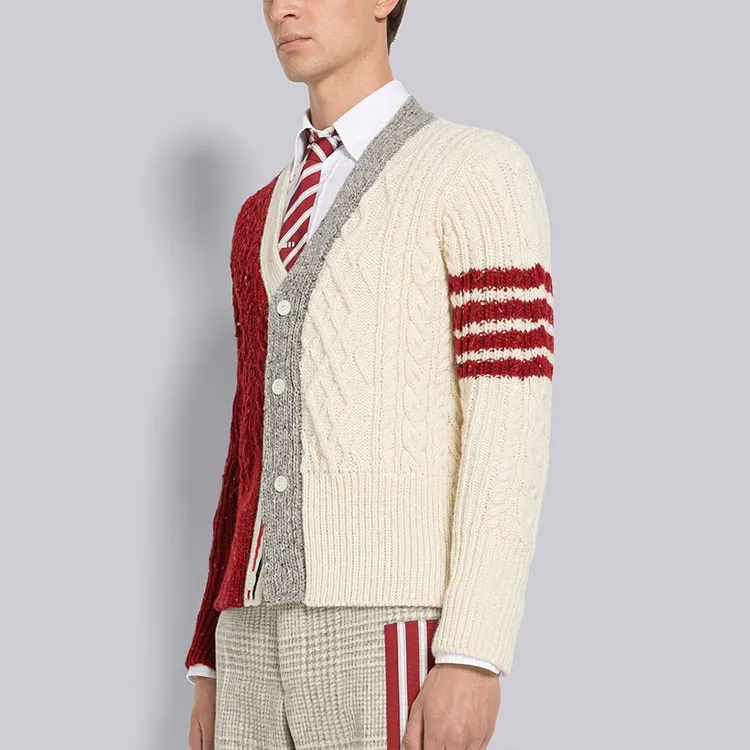THOM BROWNE Sweaters Men Red-3