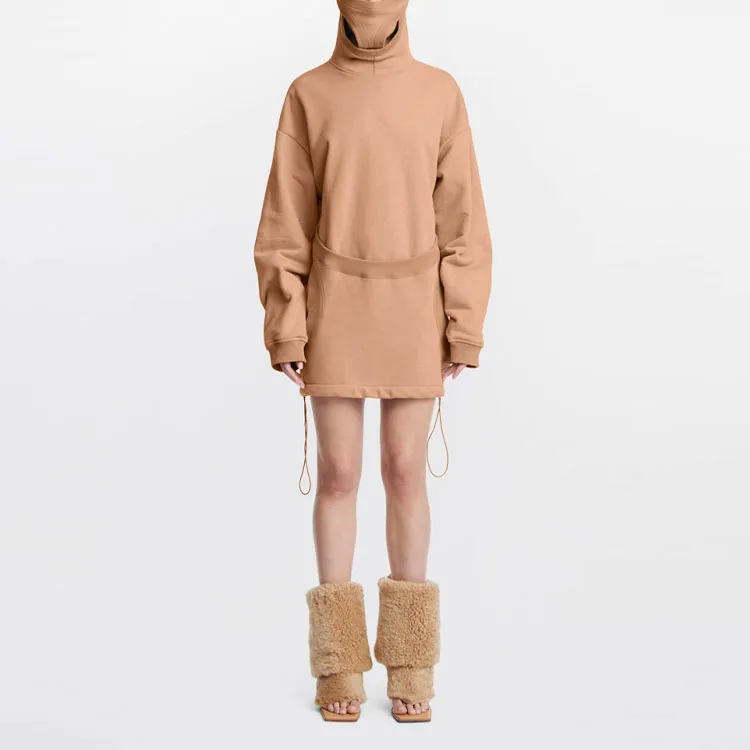 DION LEE Interlock Mask Drawstring Hoodie-1