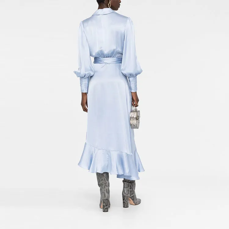 Zimmermann Long-Sleeved Dresses Women's Light Blue-2