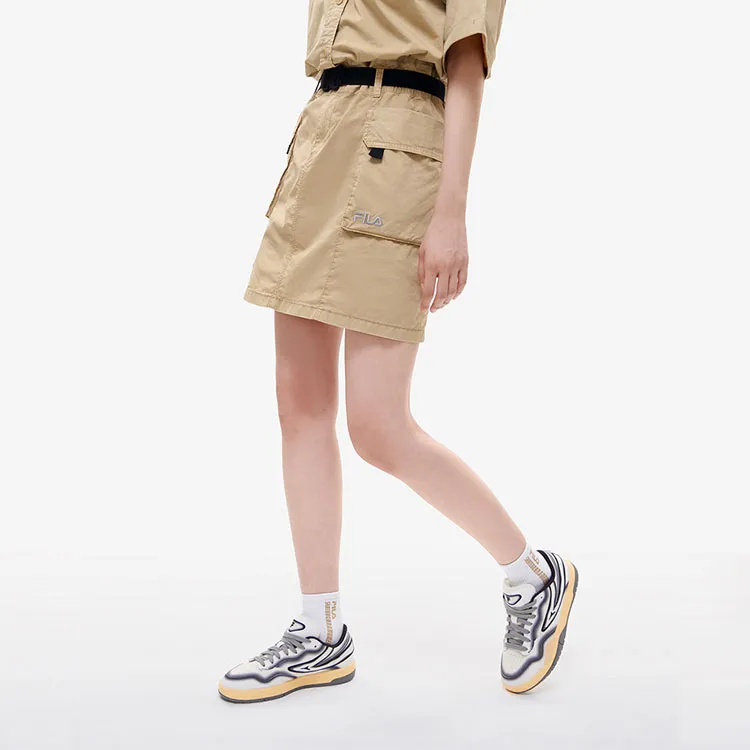 FILA FUSION Casual Short Skirts Women's Timber Khaki-4