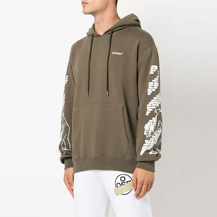 OFF WHITE Bricks Print Drop Shoulder Hoodie-3