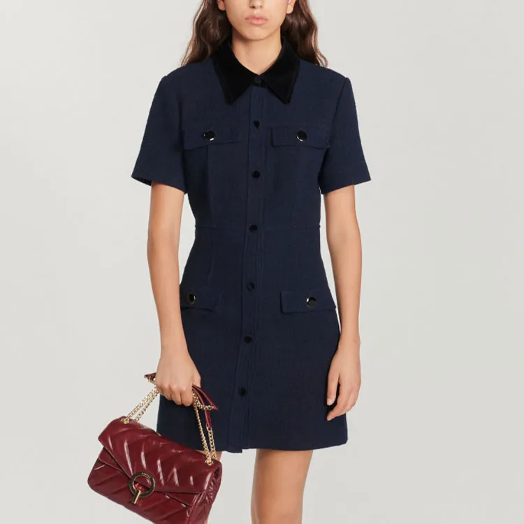 Sandro Short Sleeved Dress Women's-3