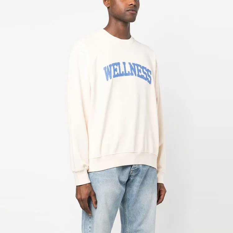 SPORTY & RICH Wellness appliquÃ© Cotton Sweatshirt-3