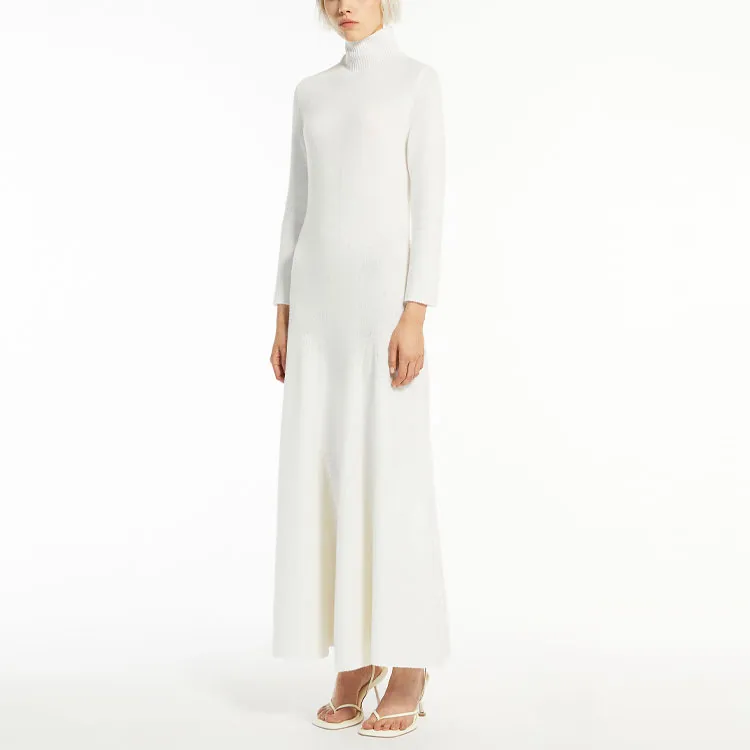 SportMax Long-Sleeved Dresses Women's White-2