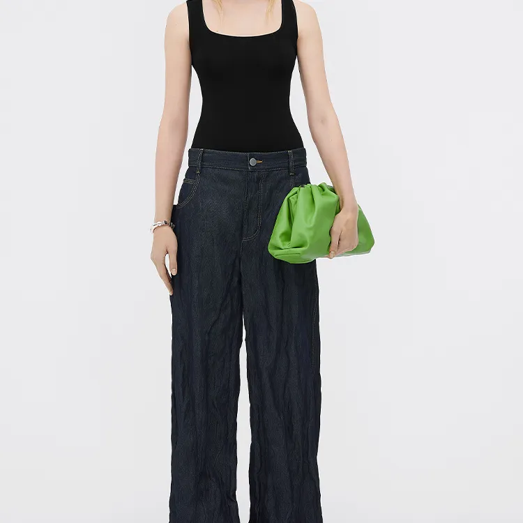 Bottega Veneta POUCH Cloud Bag Cow Leather Clutch Women's Lemon Green-3