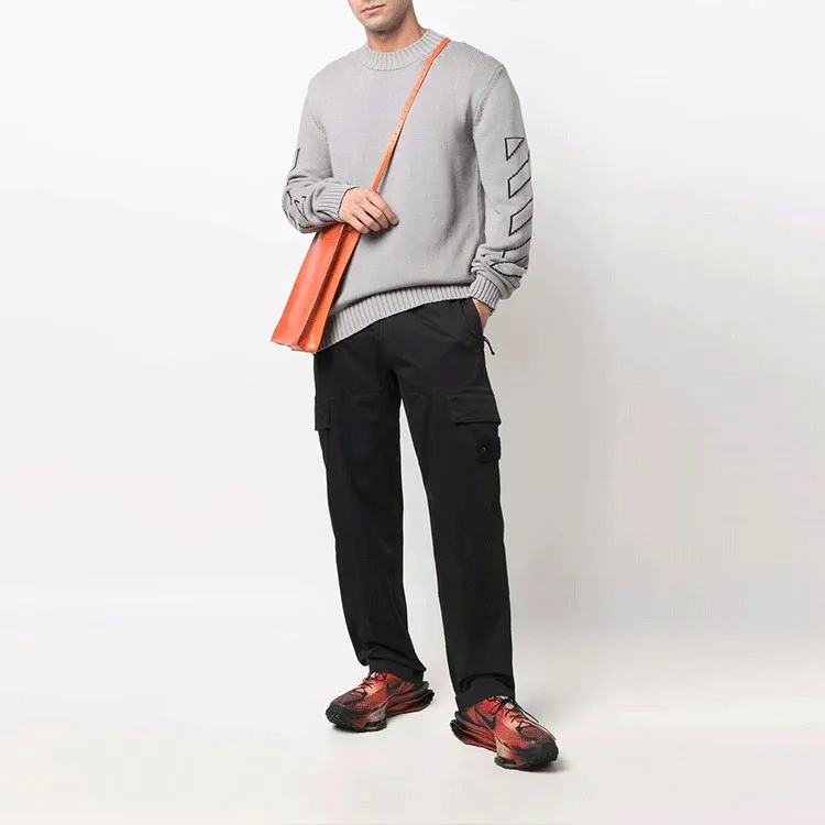 OFF WHITE Diag Outline Arrow Knit Crewneck-2
