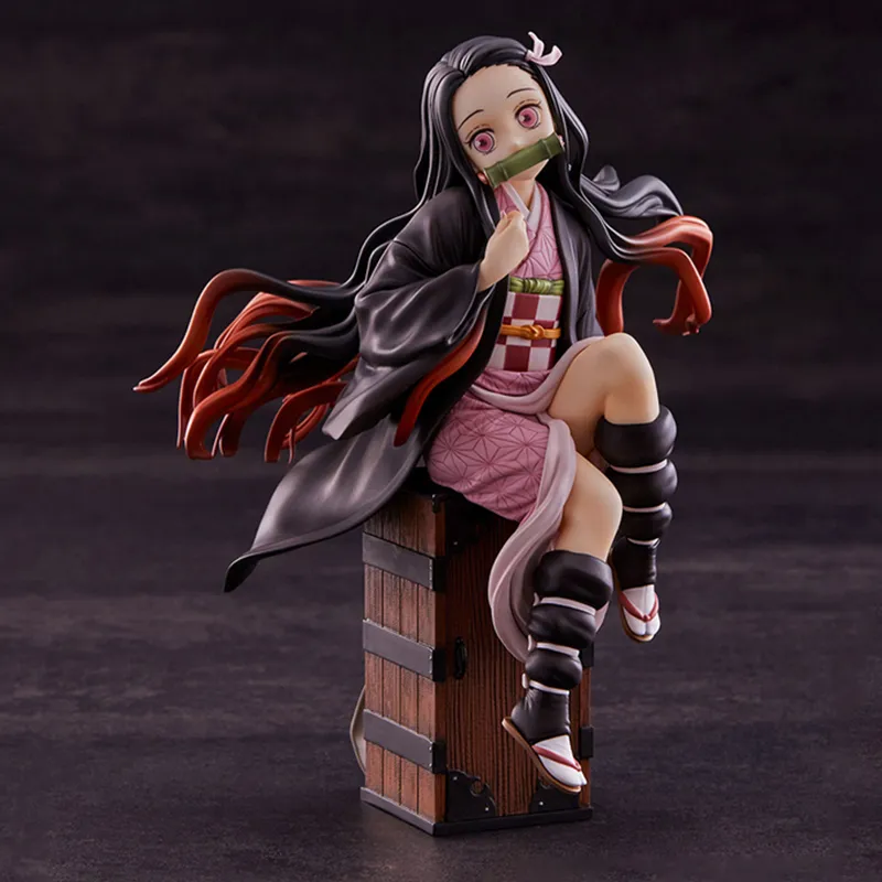 Aniple Nezuko Kamado Demon Slayer  Kimetsu No Yaiba Seated Box 16.2cm Scale Figures-1