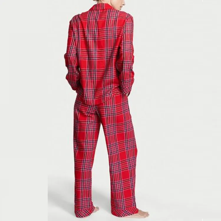 Victoria's Secret Pajama Set Women's Red Stripes-1