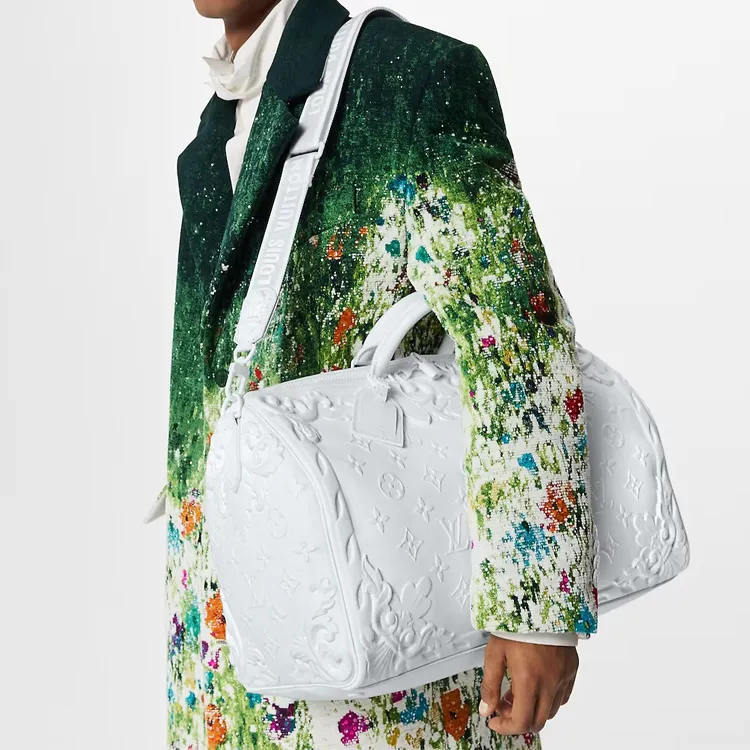 LOUIS VUITTON Keepall Bandouliere 50 Optic White-7