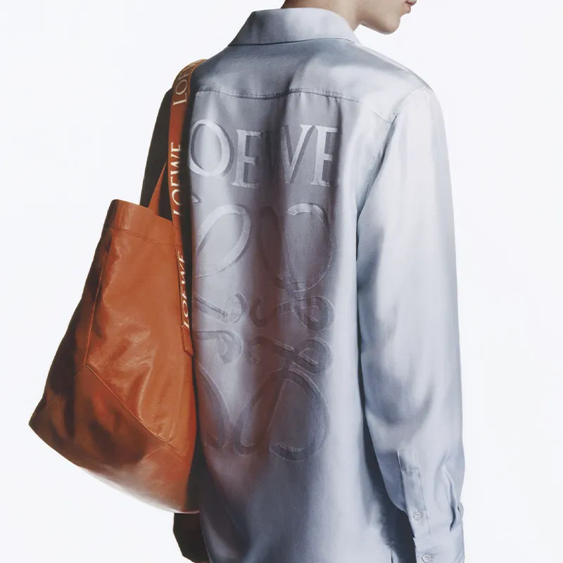 LOEWE Fold Shopper In Paper Calfskin Tan-8