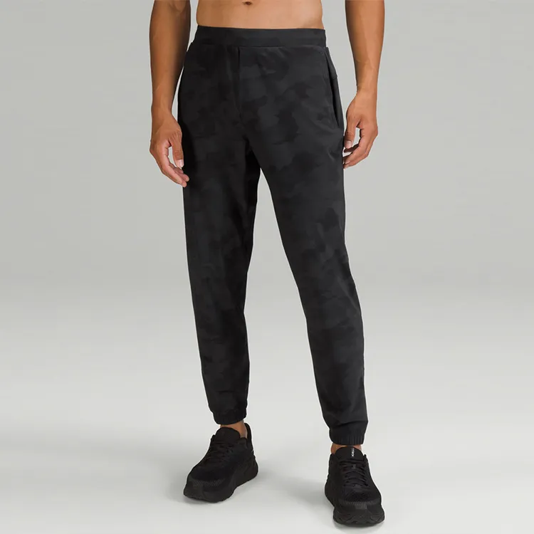 Lululemon Knitted Sweatpants Men Camouflage Black Mixed Color-3