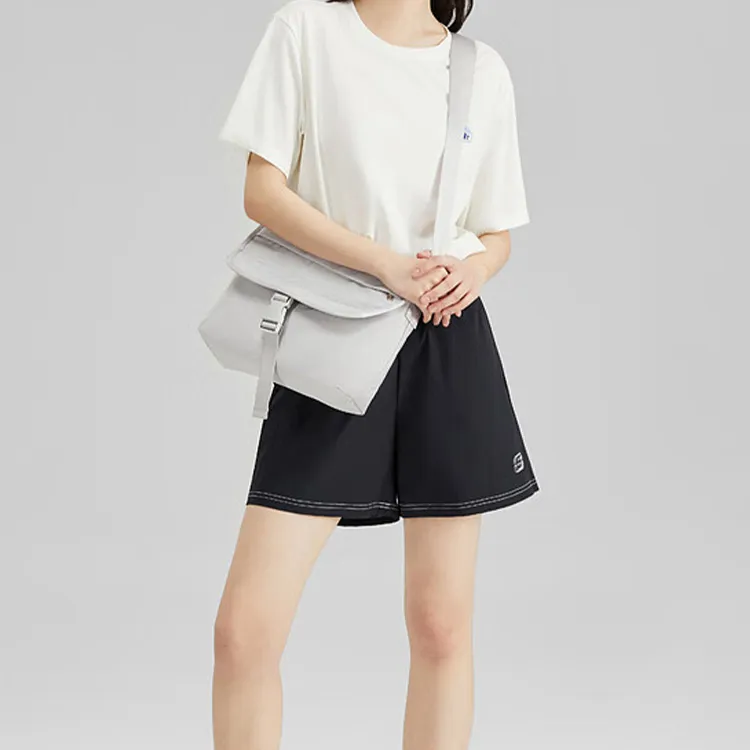 Skechers Fabric Messenger Bag Shoulder Bag Crossbody Bag Regular Unisex Moon Rock Gray-4