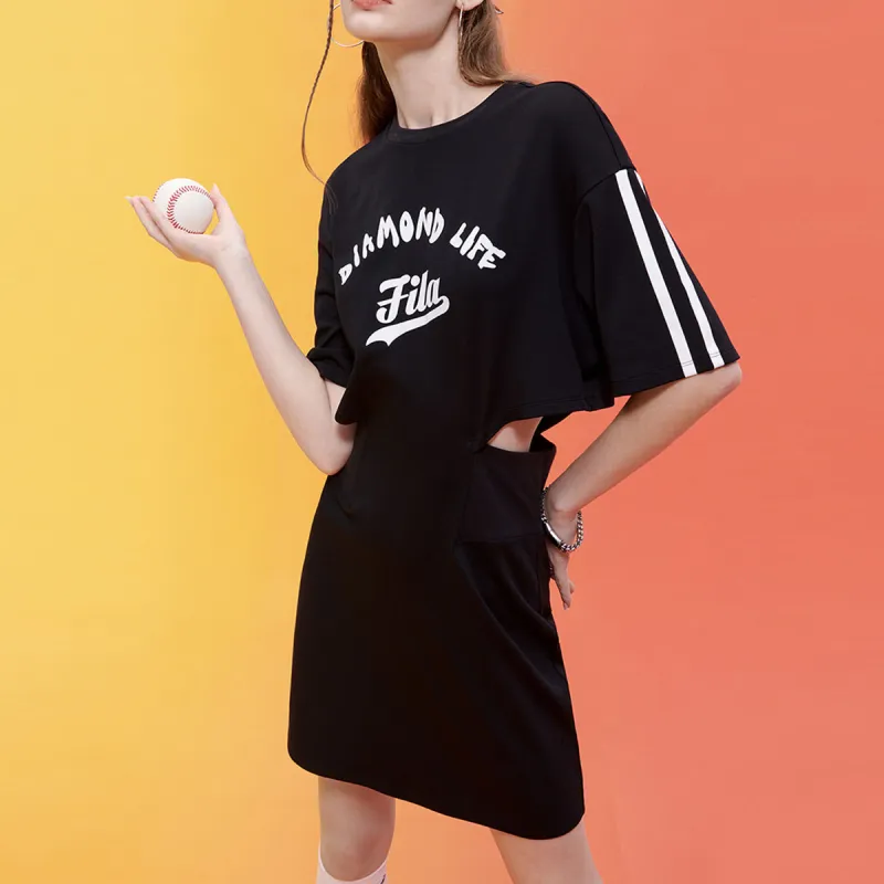 FILA FUSION INLINE Short Sleeved Dress Women's Jet Black-3