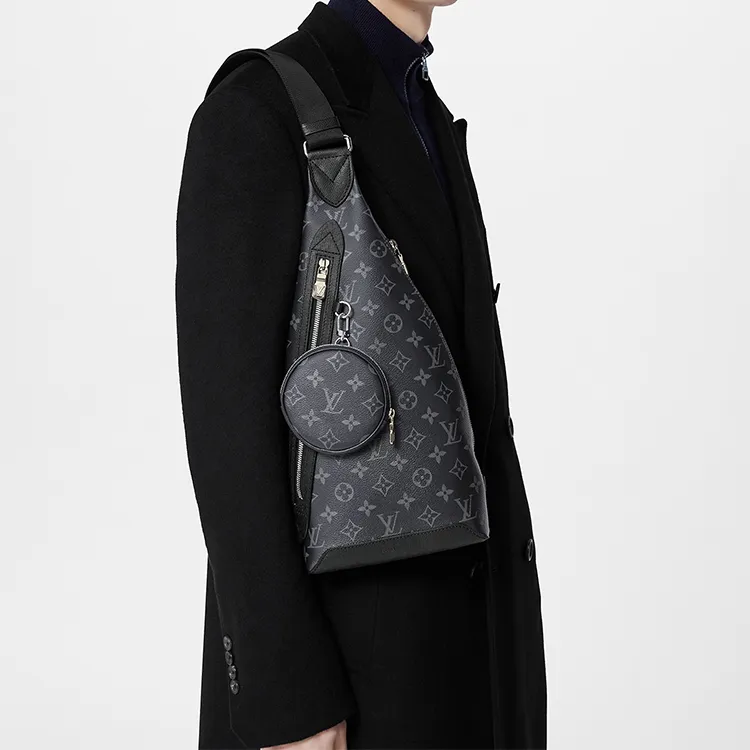 LOUIS VUITTON Duo Sling Bag Black-8