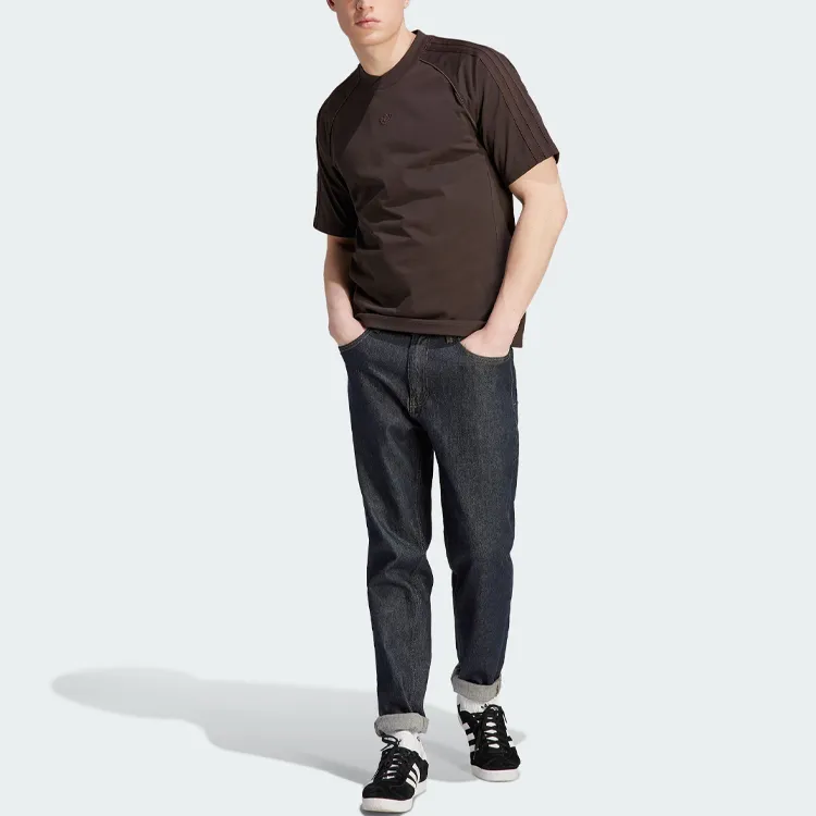 Adidas Originals Essentials T Shirts Men Dark Brown-3
