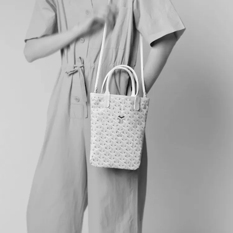 GOYARD Claire Voie Poitier Mini Vertical Bag White/Blue-4
