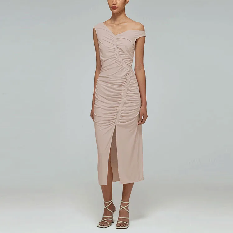 Self portrait Sleeveless Dress Women's Light Coffee-1