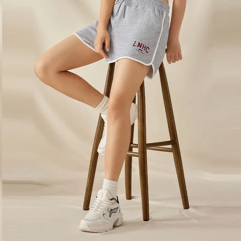LiNing Sports Fashion Collection Sports Shorts Women's Heather Gray-3
