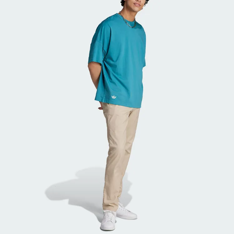 Adidas Originals Classic Three stripe Series Three Stripes Decoration Crew Neck Pullover Short Sleeved T Shirt Men's-4
