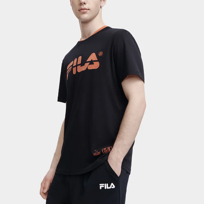 FILA T Shirts Men Jet Black-5