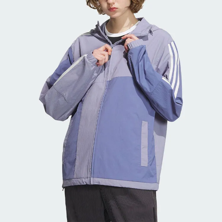 Adidas Originals Classic Three-stripe Series Jacket Unisex Ash Violet-6