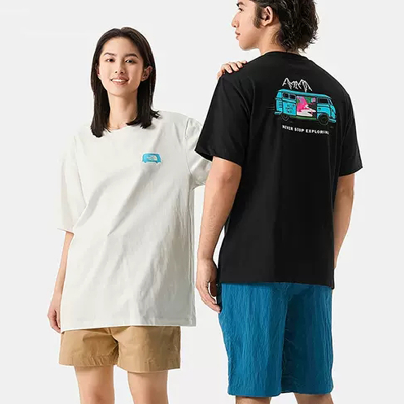 ◎THE NORTH FACE◎ White Label Explorer Short Sleeve Round T THE NORTH FACE Explorer Collection T-Shirts Unisex White