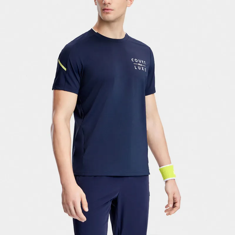 FILA T Shirts Men Royal Blue-5