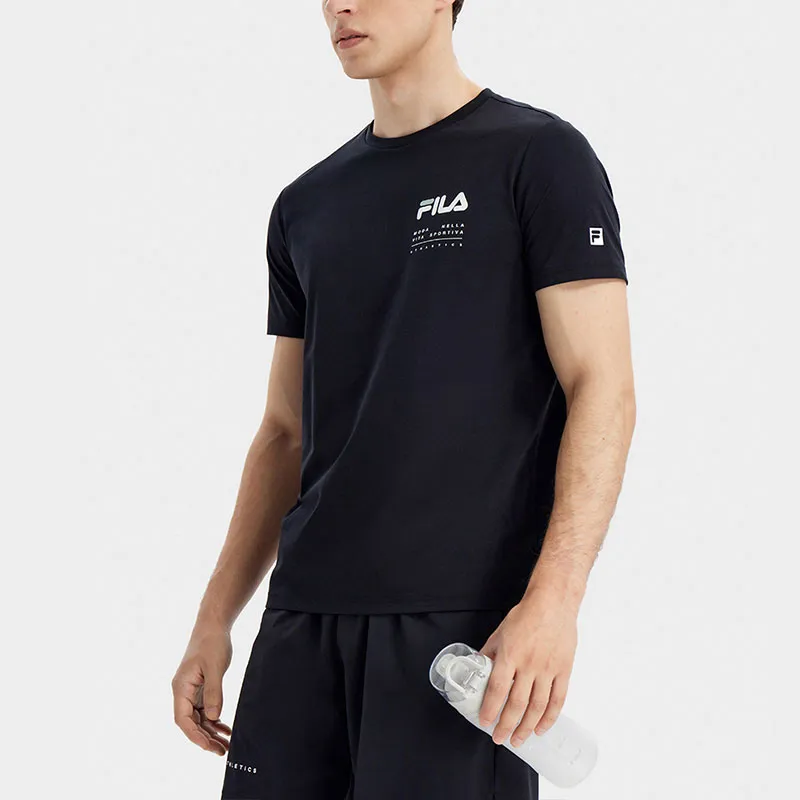 FILA Set-in Sleeve T-Shirt Men's Pitch Black-4