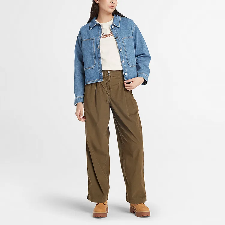 Timberland Denim Jackets Women's Blue-1