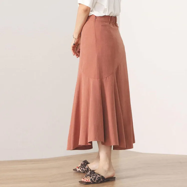 Beams Casual Long Skirts Women's Orange-3