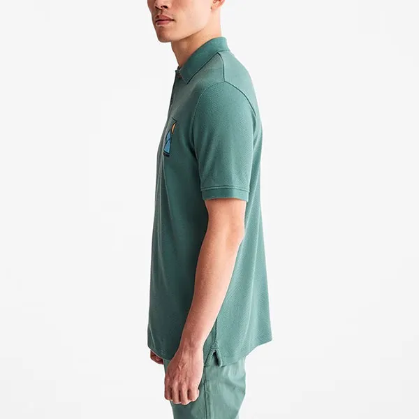 Timberland Polo Shirts Men Turquoise-4