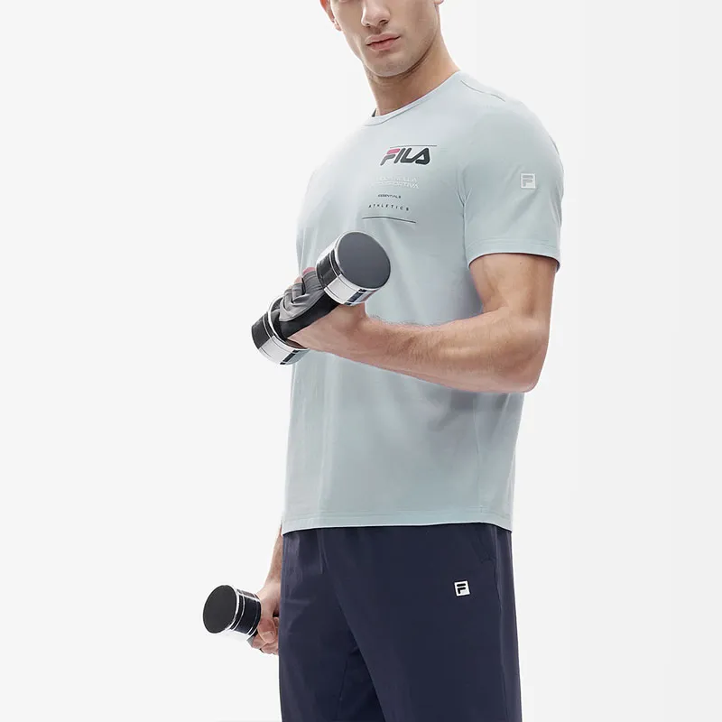 FILA T Shirts Men Light Smoke Blue-4