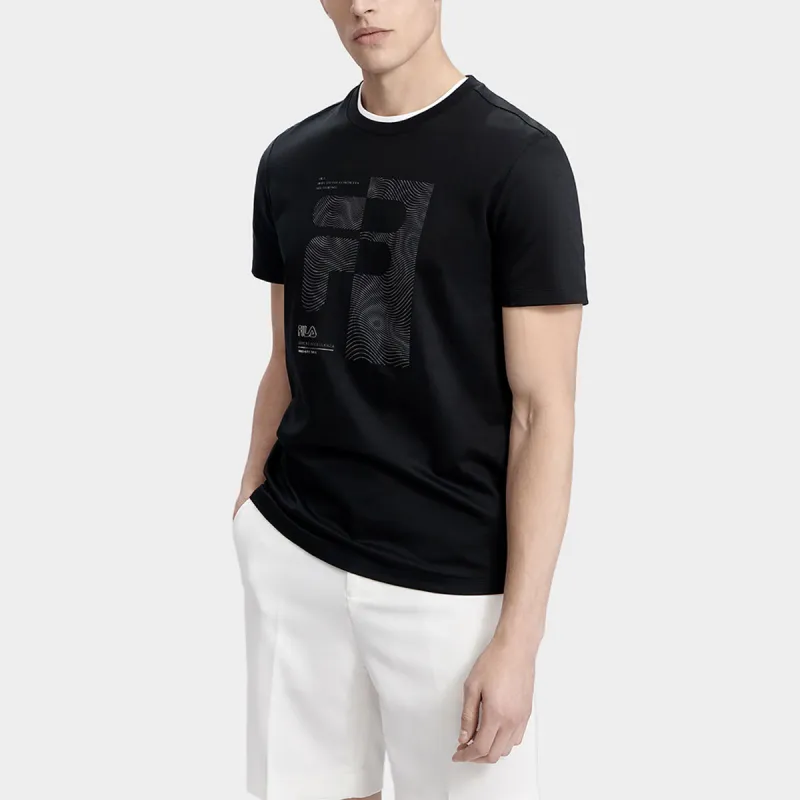 FILA T Shirts Men Jet Black-5