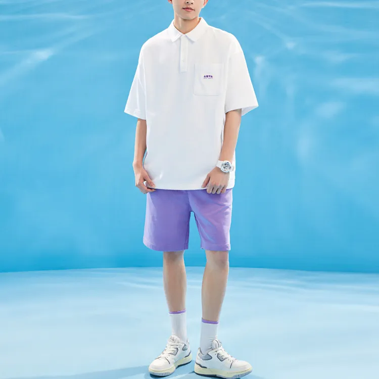 ANTA Life Collection Polo Shirts Men Snowflake White-2
