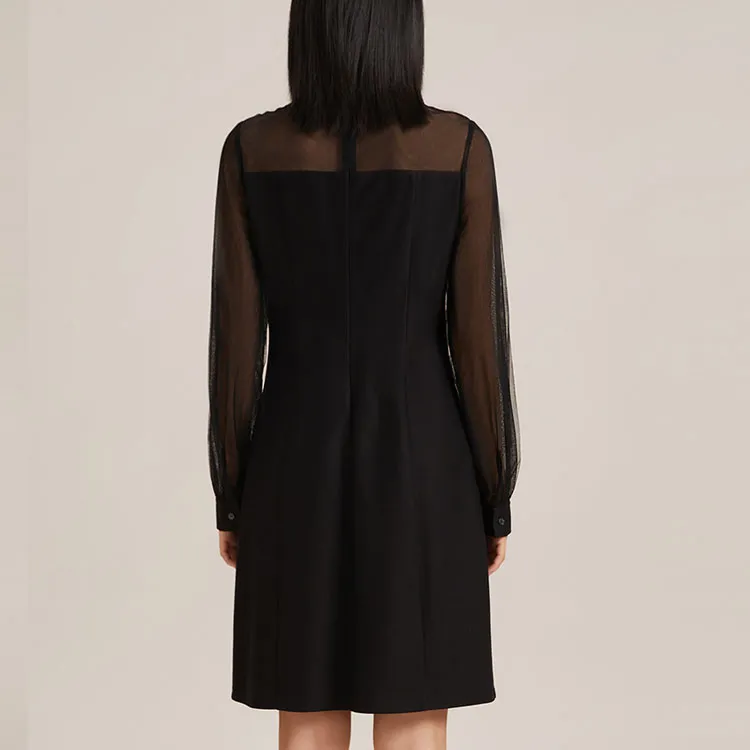 GOELIA Long Sleeved Dresses Women's Black-2