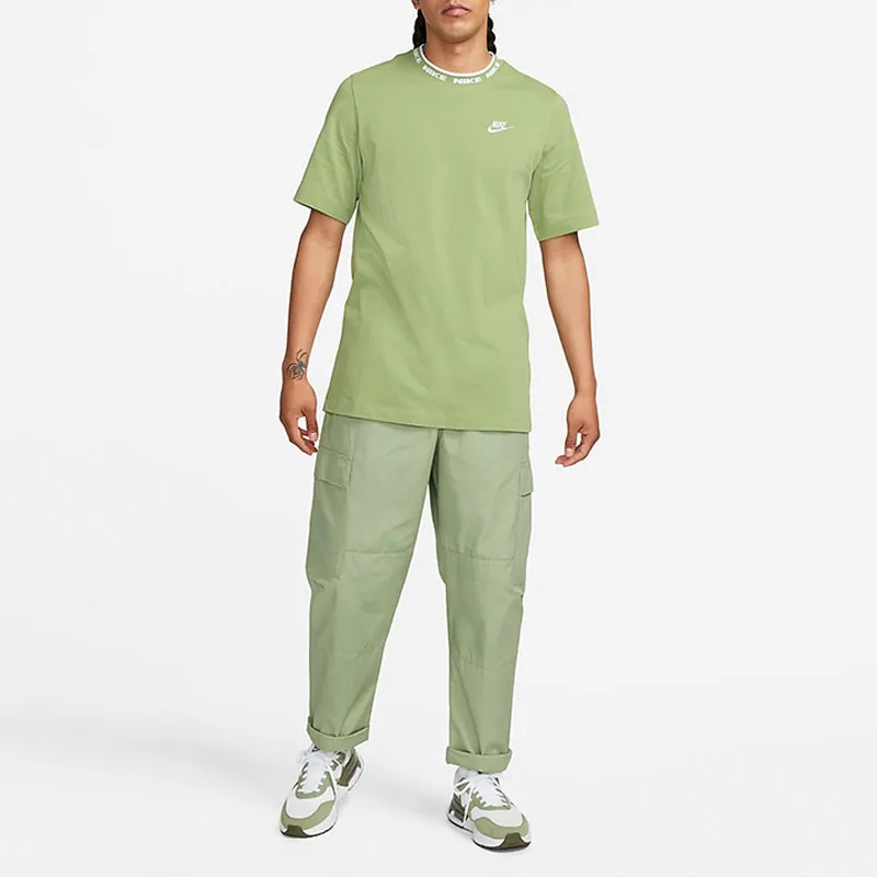 Nike T Shirts Men Oil Green-2