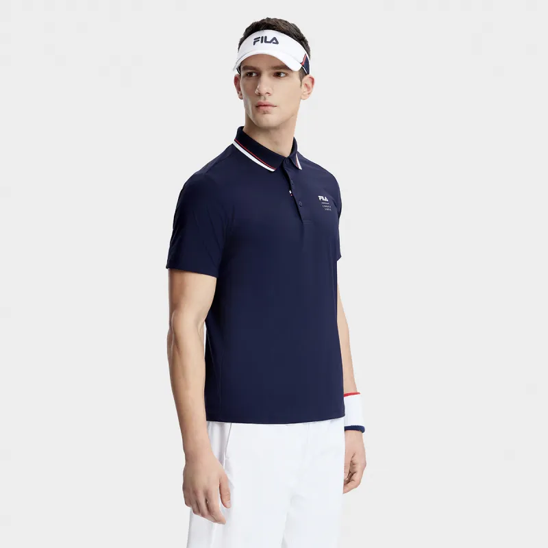 FILA Polo Shirt Men's Royal Blue-4