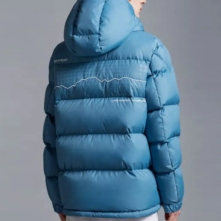Fragment Design X MONCLER GENIUS MONCLER GENIUS X Fujiwara Hiroshi FRGMT Down Jackets Unisex Blue-3