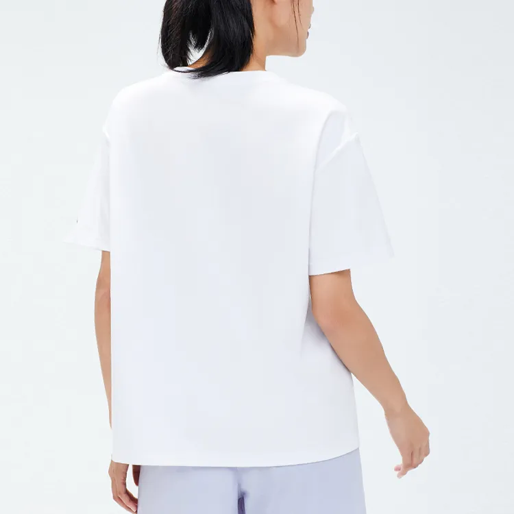 Anta Variety Training Collection Drop Shoulder Sleeve T Shirt Women's Pure White-3