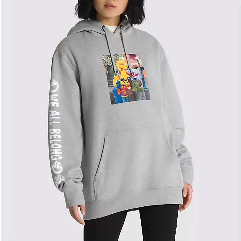 Sesame Street X Vans Sweatshirts Unisex Gray-4