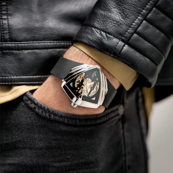 HAMILTON Adventure Collection Automatic Mechanical Movement Men's Watch 45.5*46mm Black Dial-4