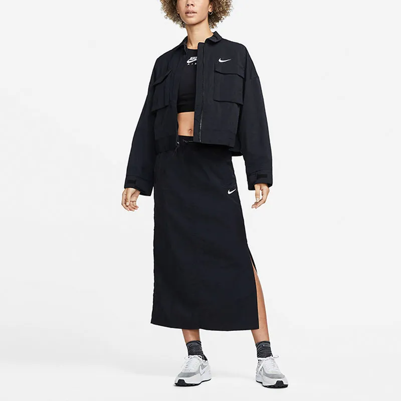 Nike Casual Long Skirts Women's Black-2